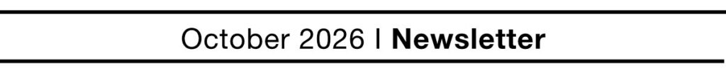 October 2026 Newsletter